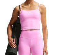 Top da tennis da donna Nike One Medium Support Padded Adjustable Sports - pink rise - Rosa (L)