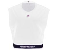 Top da tennis da donna Tommy Hilfiger Relaxed Tape C-NK Tank - th optic white - Bianco (S)