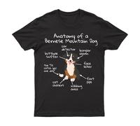 Top da uomo Anatomia del cane da montagna burnese Scienza medica biologia...