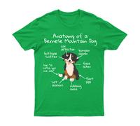 Top da uomo Anatomia del cane da montagna burnese Scienza medica biologia...