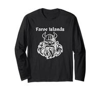 Top da Uomo Vichingo da Viaggio delle Isole Faroe Maglia a Manica