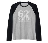 Top da Viaggio Isole Faroe 62 Gradi, Magliette e Accessori Maglia con Maniche Raglan