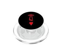 Top di carte da gioco per donne e ragazze, regina rossa di cuori PopSockets PopGrip per MagSafe