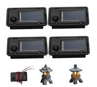 Top di sostituzione della luce solare 4pcs 1.6x2.8 Sostituzione impermeabile top con luce solare con illuminazione calda a LED Pannelli solari di sostituzione fai -da -te per luci da giardino, top di