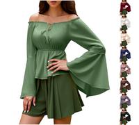 Top Donna Chic Ed Elegante Serata Di Grandi Dimensioni, Camicette E Camicette Da Donna Di Grandi Dimensioni, Camicia Bralette Camicetta Pieghe Camicetta 2025 Nuovo Top Manica Lunga Larga Top Fluido