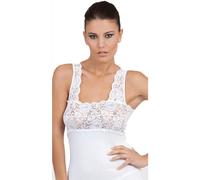 Top donna spalla larga micromodal e pizzo Egi 1137
