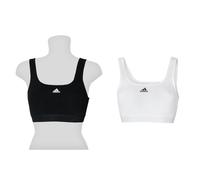 Top Donna ADIDAS Sport Crop Flex Cotton Bianco / Nero