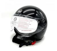 TOP DRIVE ACCESSORI PER AUTO CASCO MOTO SCOOTER JET SEMI INTEGRALE SIRIO LUCIDO. CON VISIERA ANTIRIFLESSO. OMOLOGATO ECE 22.05 (L 59/60, NERO)