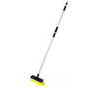 TOP DRIVE IDROSPAZZOLA SPAZZOLONE Lavaggio Pulizia E Cura Camper Camion Auto SUV. TELESCOPICO, ANTIGRAFFI Asta con Tubo AD INNESTO RAPIDO MANICO1.20 ALLUNGHABILE 1.80 Spazzola 27X15 CM (Completo)