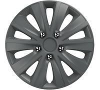 TOP DRIVE Set 4 Copricerchi 16 Pollici Universali Coppe Copri Ruota Borchie ABS Antiurto con Anello di Fissaggio