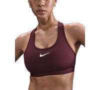 Reggiseno Nike Swoosh Medium Support Non-Padded Sports - burgundy crush/white - Rosso (XS)