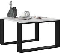 TOP E SHOP Moderno Mini tavolo 67 x 67 x 40 cm, bianco/nero