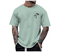 Top estivo a maniche corte da uomo T-shirt casual da allenamento carino 2025 vestibilità ampia per uscire magliette occidentali magliette alla moda magliette da uomo, Verde menta, L