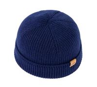 TOP-EX Berretto da pescatore in 100% lana merino, per uomo e donna, caldo cappello invernale in lana, cappello lavorato a maglia per corsa e golf, Metro Navy, XL/XXL