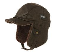 TOP-EX Cappello da pilota invernale impermeabile, con paraorecchie antivento, foderato in caldo pile, per attività all'aperto fredde e bagnate, 55-66 cm, Caff, L