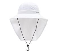 TOP-EX Cappello da sole a tesa larga da uomo con patta per il collo, raffreddamento UPF 50, protezione per escursionismo, pesca e attività all'aperto, bianco, XL/XXL