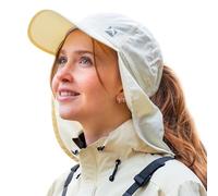 TOP-EX Cappello da sole da donna, con protezione UV, protezione per il collo, impermeabile, per attività all'aperto, cappello da pescatore, cappello da escursionismo, 96550#Beige, L
