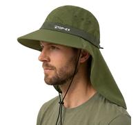Top-Ex Cappello da sole da uomo con protezione per il collo - Protezione UV 50+, cappello da escursionismo con tecnologia refrigerante, tesa larga e pieghevole, cappello da pescatore per attività
