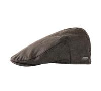 TOP-EX Cappello piatto da uomo per golf o abbigliamento casual, elegante cappello con visiera per golf, pesca, tiro, passeggiate e caccia, 57-65 cm (M-XXXL), Nero (similpelle), M/L
