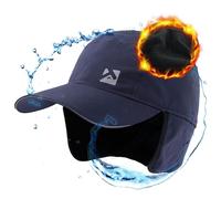 TOP-EX Oversize XL XXL Uomo Impermeabile Inverno Baseball Cap Pile Earflap Trapper Cappello per il Freddo Grande Testa, Navy, Large-X-Large