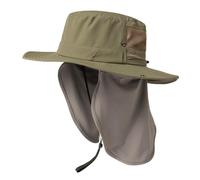 TOP-EX XL/XXL Cappello da sole da uomo a tesa larga con protezione UV cappelli estivi con patta per il collo impermeabile all'aperto pesca escursionismo safari ripiegabile antivento, 94603_verde