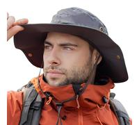 TOP-EX XL/XXL Cappello da sole da uomo a tesa larga UPF 50+ & impermeabile, grandi cappelli estivi per escursioni, trekking, pesca, campeggio, vela, pieghevole, regolabile, traspirante, TX702_grey,