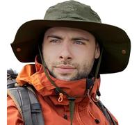 TOP-EX XL/XXL Cappello da sole da uomo con tesa larga UPF 50+ e impermeabile, grandi cappelli estivi da esterno per escursionismo, trekking, pesca, campeggio, vela, pieghevole, regolabile, traspirante