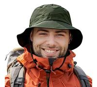 TOP-EX XL/XXL, cappello impermeabile per uomo e donna, per tutte le stagioni all'aperto, pieghevole, UPF 50, da golf, per pesca, escursionismo, trekking, regolabile e antivento, verde militare,