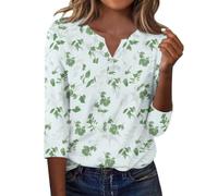 Top floreale da donna UK scollo a V bottoni camicette a maniche lunghe | Camicette floreali da donna UK eleganti top da donna camicie vintage stampate da donna tunica con bottoni
