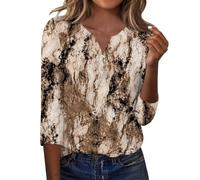 Top floreale da donna UK scollo a V bottoni camicette a maniche lunghe | Camicette floreali da donna UK eleganti top da donna camicie vintage stampate da donna tunica con bottoni