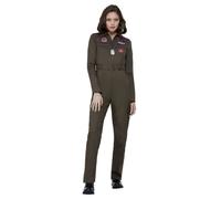 Top Gun Aviatore Costume Donna Adulti Sexy 80s Pilota Uniforme Vestito