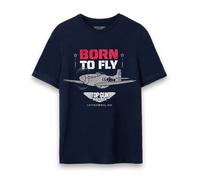 Top Gun Blu Born To Fly Graphic Print T-shirt a maniche corte Uomini