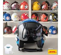 TOP GUN BLUE OMAHA HGU-55 FLIGHT HELM MOVIE PROP PILOT AVIATOR USN NAVY + SHIRT