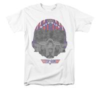 Top Gun - Casco - Maglietta A Maniche Corte Unisex Per Adulti - Bianca