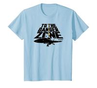 Top Gun Danger Zone Maglietta, Bambini, Celeste, 3 Anni