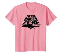 Top Gun Danger Zone Maglietta, Bambini, Rosa, 2 Anni