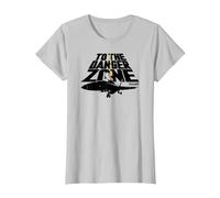 Top Gun Danger Zone Maglietta, Donna, Argento, 3XL