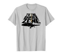Top Gun Danger Zone Maglietta, Uomo, Argento, 3XL