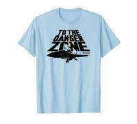 Top Gun Danger Zone Maglietta, Uomo, Celeste, 3XL
