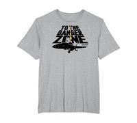 Top Gun Danger Zone Maglietta, Uomo Taglie Grandi, Grigio Melange, 3X Tall