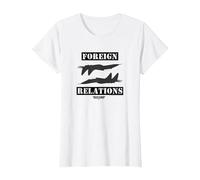 Top Gun Foreign Relations Stamp Maglietta, Donna, Bianco, S