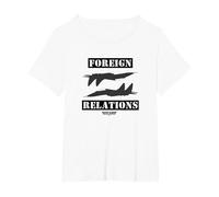 Top Gun Foreign Relations Stamp Maglietta, Donna Plus-Size, Bianco, 3X