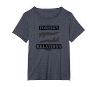 Top Gun Foreign Relations Stamp Maglietta, Donna Plus-Size, Pervinca, 6X