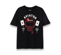 Top Gun Gun Maglietta Maverick Mens Adults Aviator Movie Black Outfit Clothes S