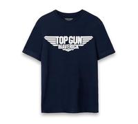 Top Gun Gun Maglietta Maverick Mens Adults Distried Movie Logo Blue Clothes XL