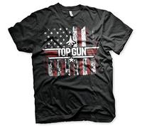 Top Gun Licenza Ufficiale America T-Shirt da Uomo (Nero), X-Large