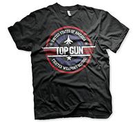 Top Gun Licenza Ufficiale Flippin' The Bird T-Shirt da Uomo (Nero), Large