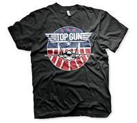 Top Gun Licenza Ufficiale Tomcat T-Shirt da Uomo (Nero), Medium