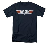Top Gun - Logo Consunto - T-Shirt Manica Corta Unisex Per Adulto - Blu