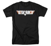 Top Gun - Logo - T-Shirt Corto Maniche per Adulto Unisex - Nera